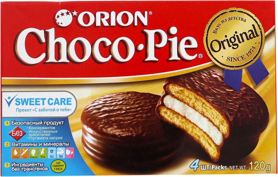 Cookies coated with chocolate "Choco Pie" 120g