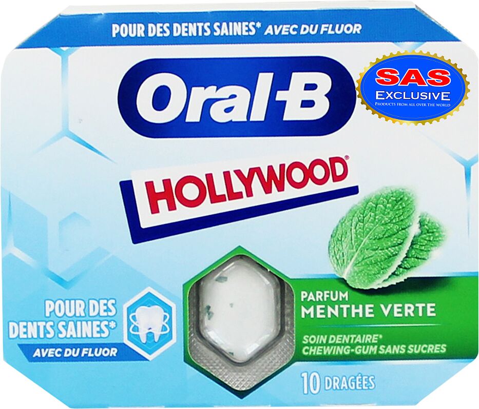 Chewing gum "Oral-B Hollywood" 17g Mint
