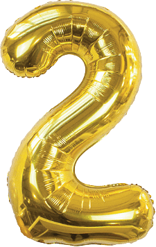 Helium gas balloon, №2,1m, golden