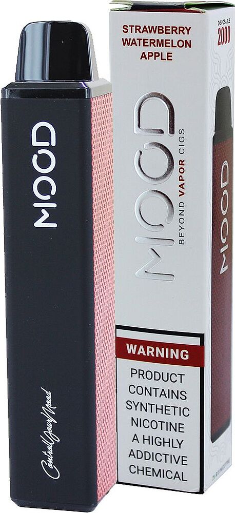 Electric pods "Mood" 2000 puffs, Strawberry, Watermelon, Apple
