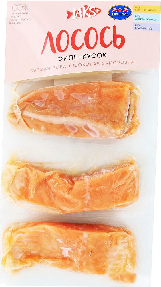 Frozen salmon fillet "Laks+" 200g