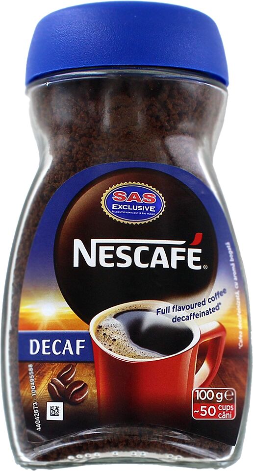 Кофе растворимый "Nescafe Decaf" 95г