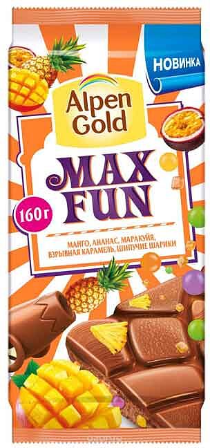 Chocolate bar "Alpen Gold Max Fun" 160g