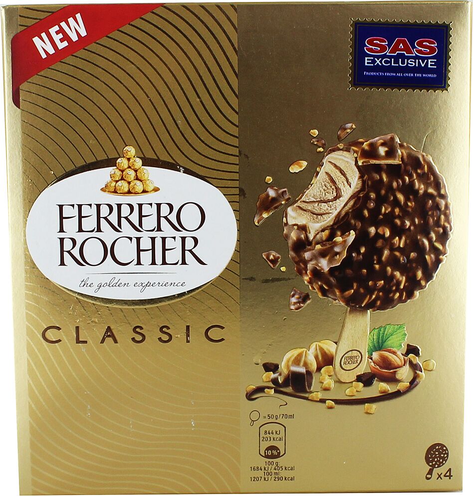 Мороженое шоколадное "Ferrero Rocher Classic" 200г