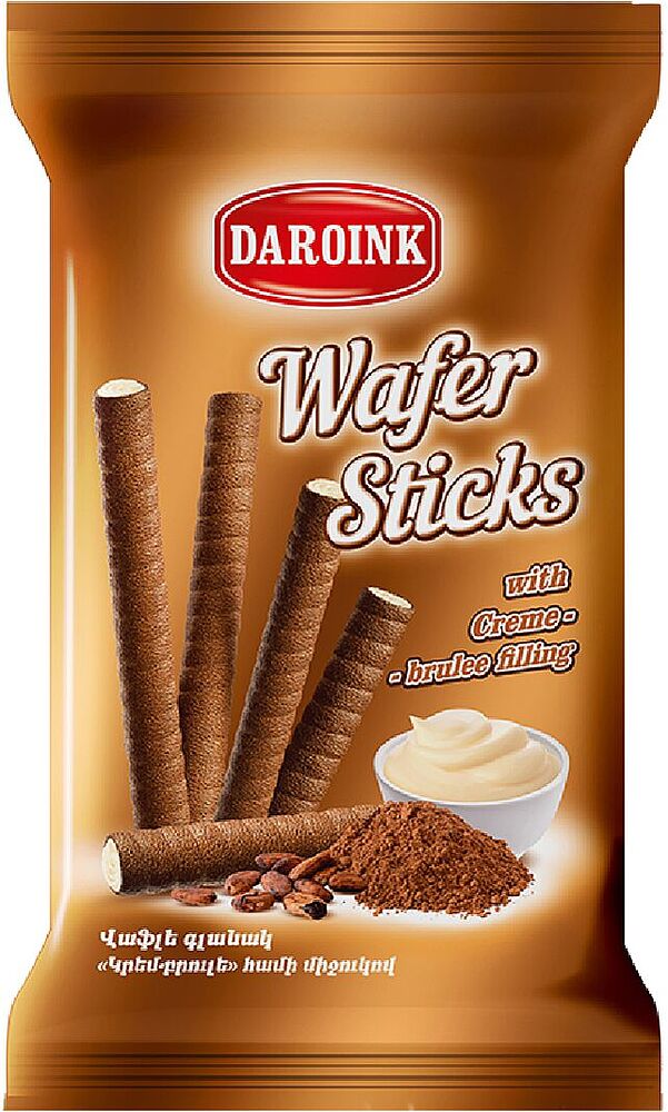Wafer sticks with crème-brulee filling "Daroink" 130g