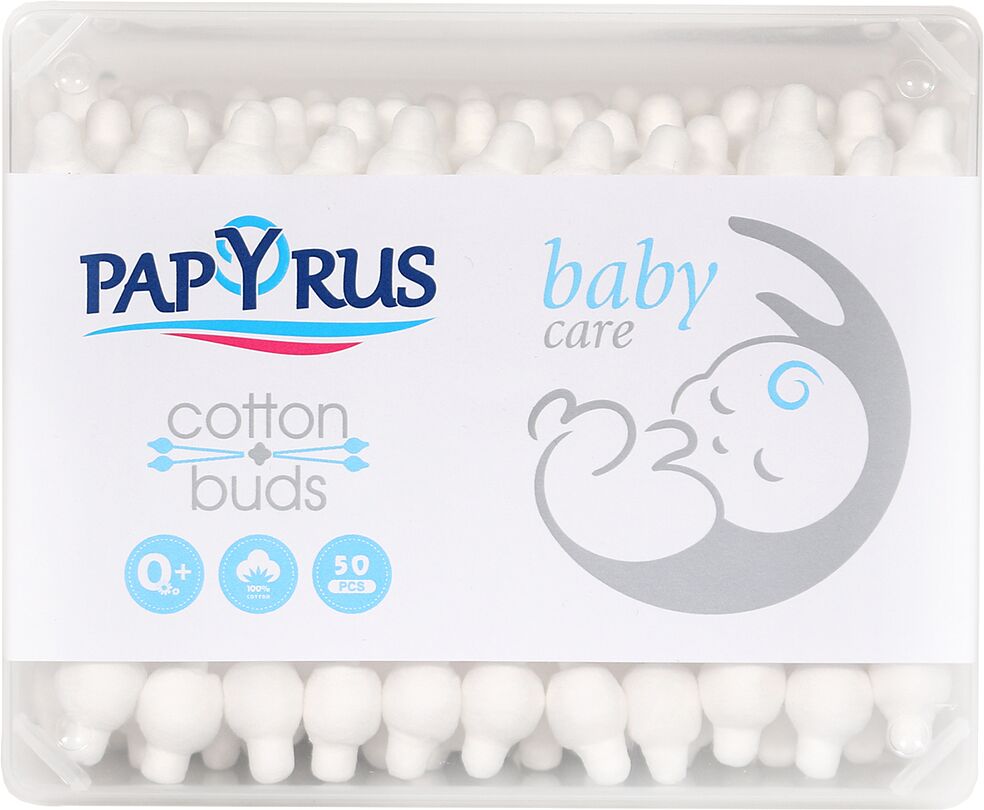 Cotton buds "Papyrus" 50 pcs
