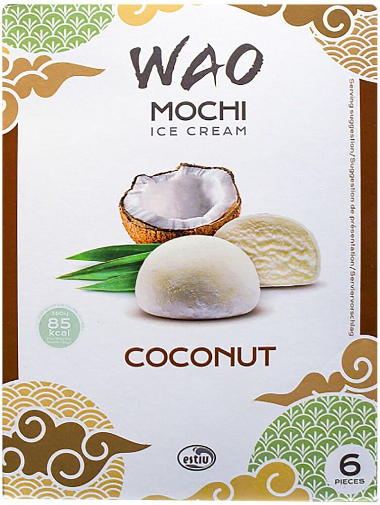 Мороженое кокосовое "Wao Mochi" 210г