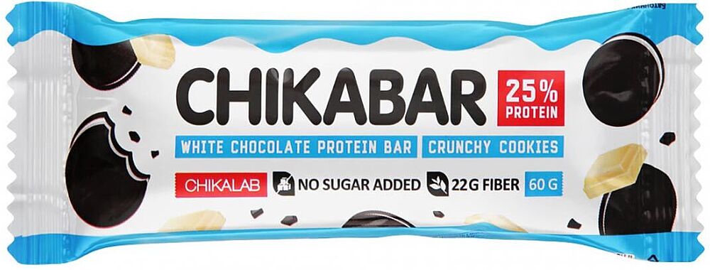 Protein bar "Chikalab Chikabar Crunchy Cookies" 60g
