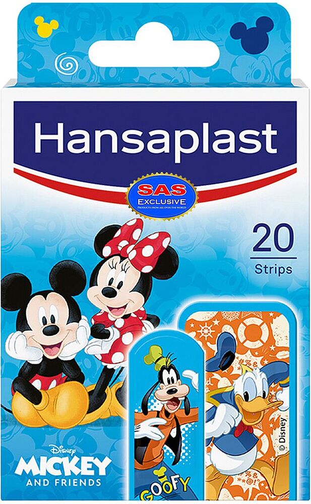 First aid strips for kids "Handsaplast Mickey" 20 pcs
