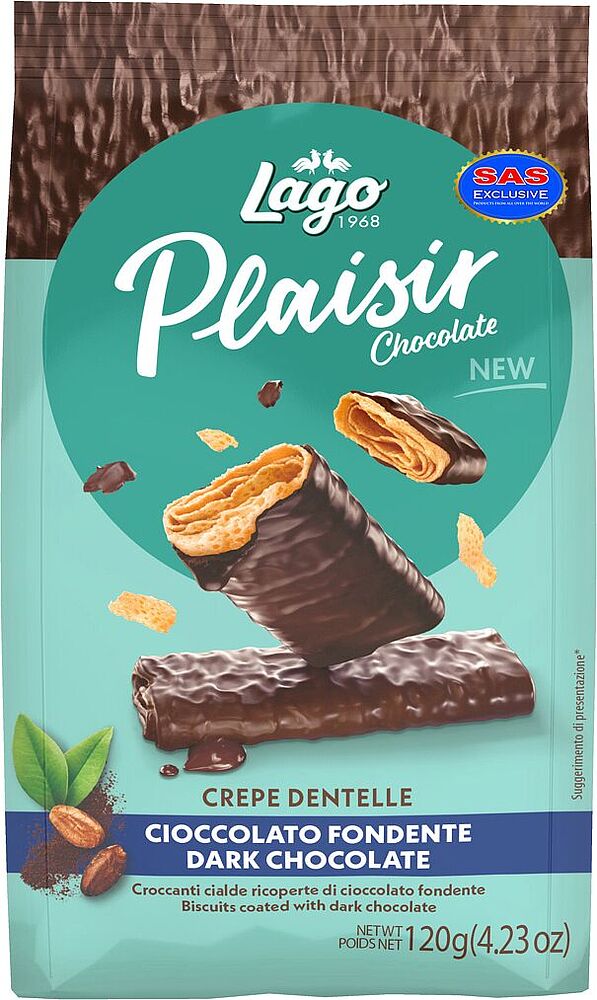 Բիսկվիթ շոկոլադապատ «Lago Plaisir» 120գ
