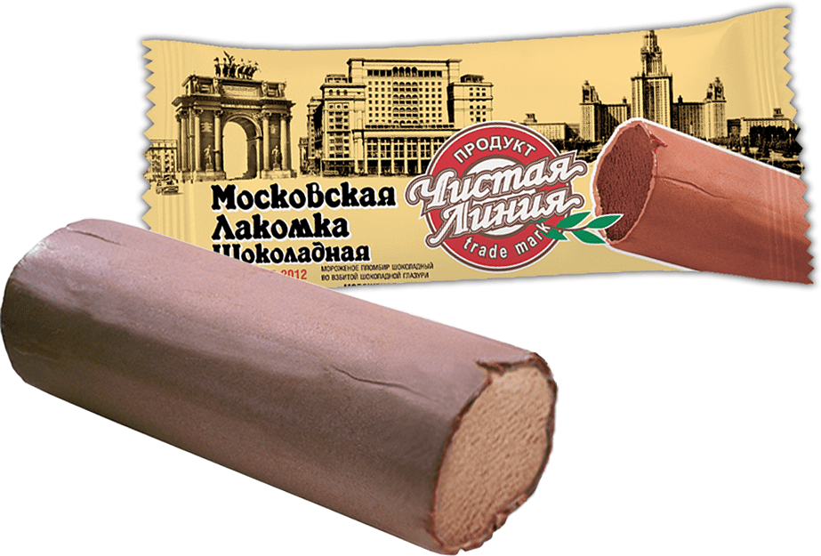 Chocolate ice cream "Chistaya Liniya Moscow Lakomka" 80g