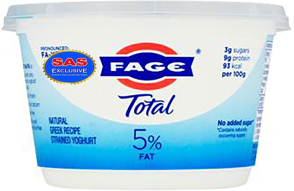 Natural yoghurt "Fage Total" 450g, richness: 5%
