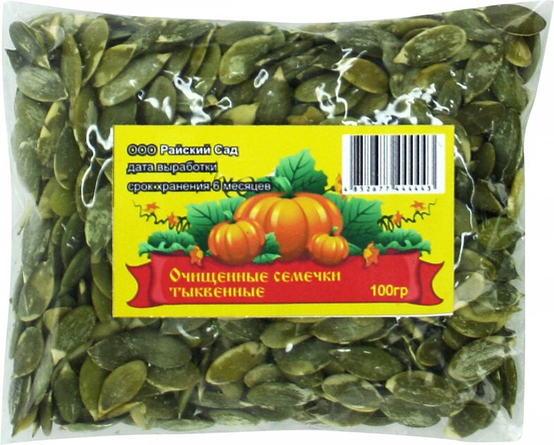 Peeled pumpkin seeds "Rayskiy Sad" 100g