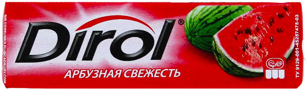 Chewing gum "Dirol" 13.6g Watermelon