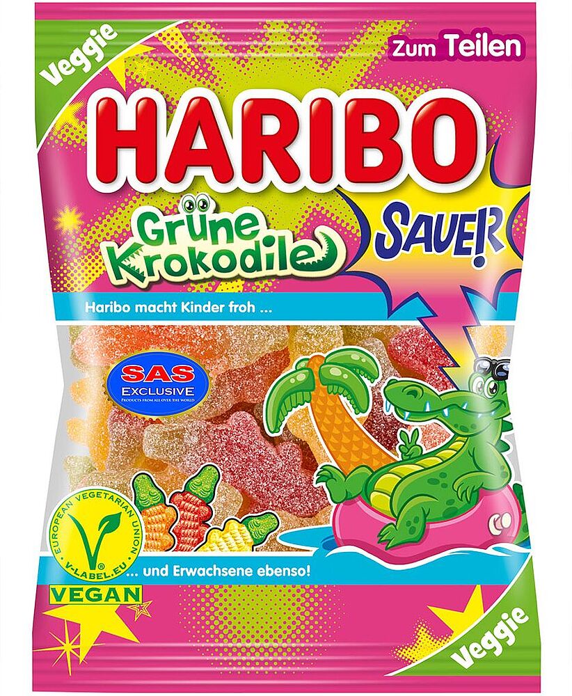 Jelly candies "Haribo Grune Krokodile" 175g
