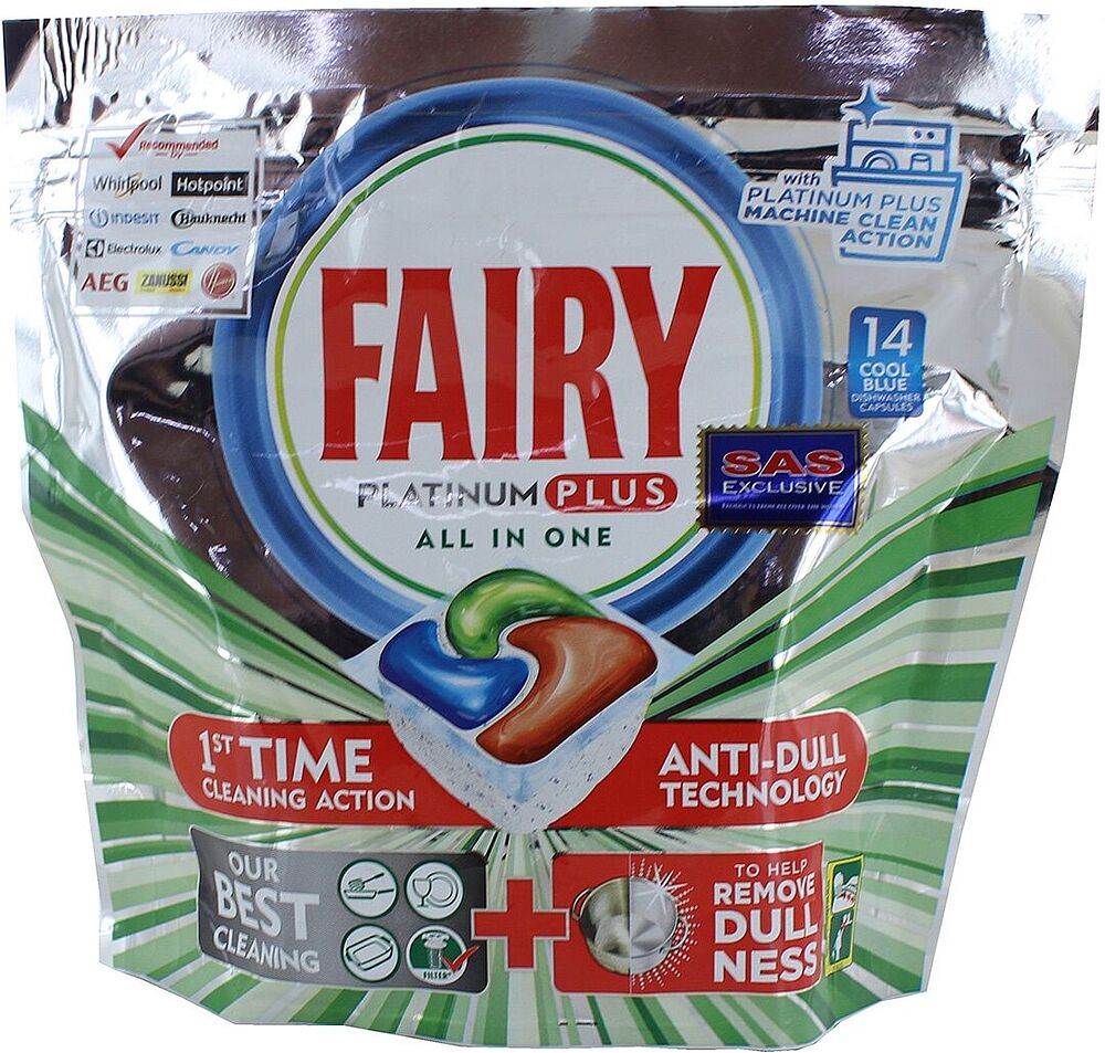 Capsules for dishwasher use "Fairy Platinum Plus" 206g