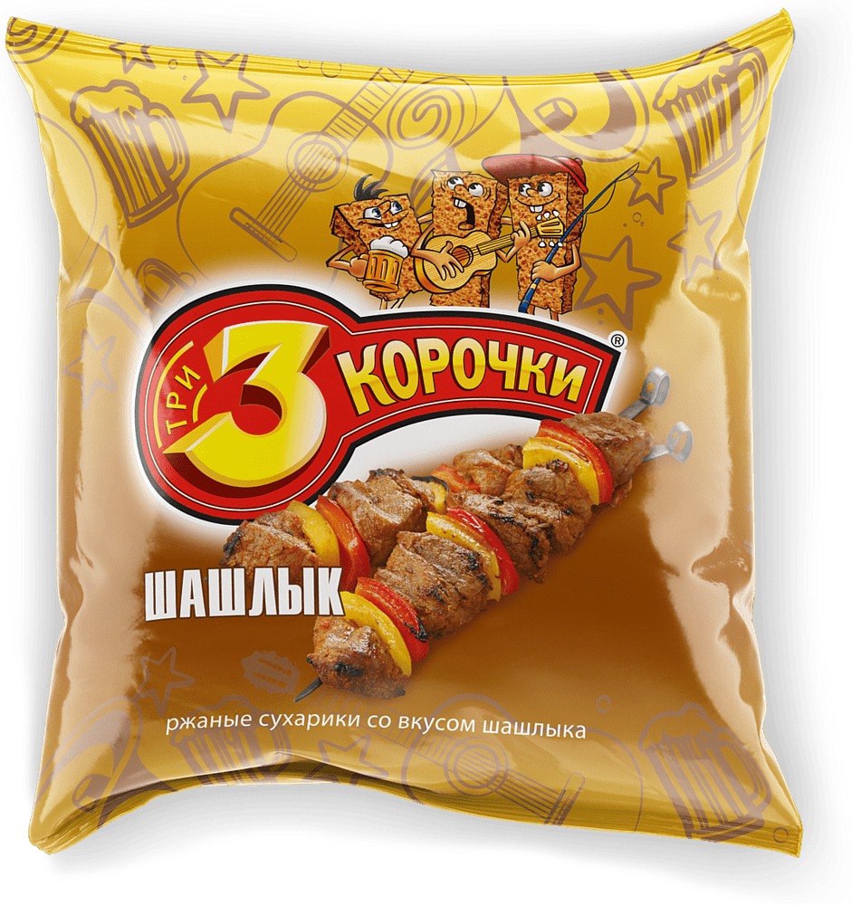 Crackers "3 Korochki" 80g BBQ