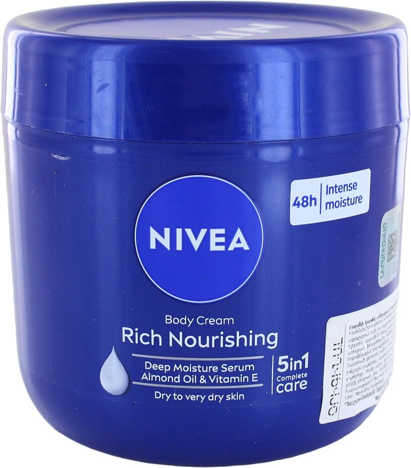 Body cream "Nivea Rich Nourishing" 400ml