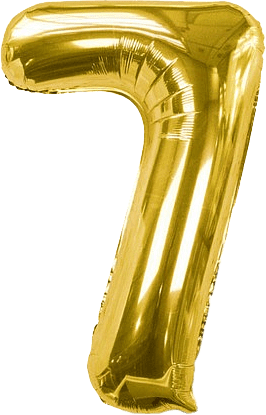Helium gas balloon, №7,1m, golden