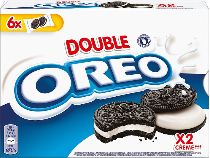 Cookies with vanilla filling "Oreo Double" 170g