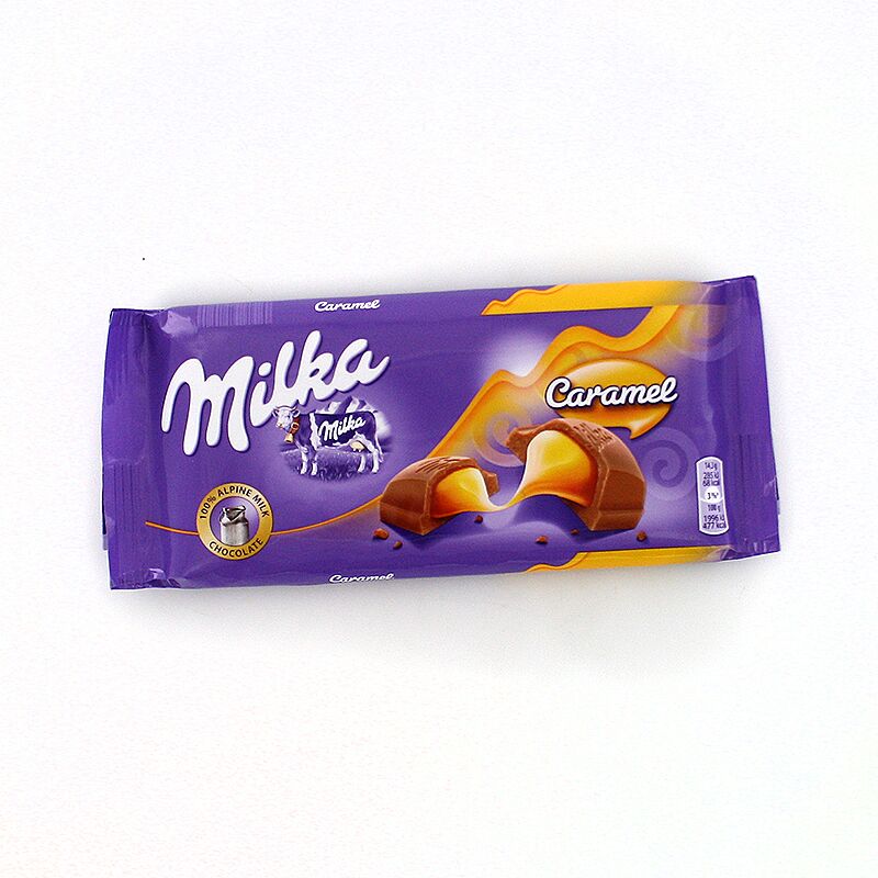 Шоколадная плитка с карамельной начинкой "Milka Caramel" 100г