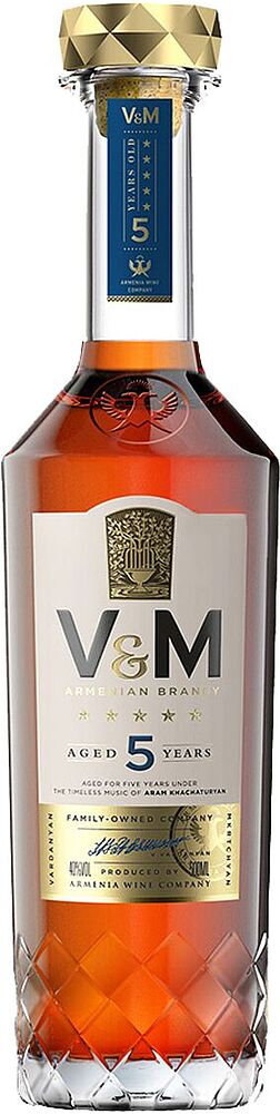 Cognac "V & M 5*" 0.5l
