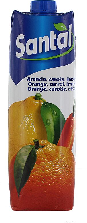 Сок "Santal Ace" 1л Апельсин, морковь и лимон