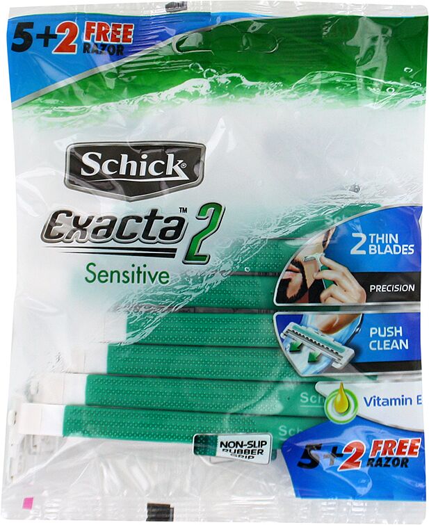 Shaving system "Schick Exacta 2 Sensitive" 7pcs