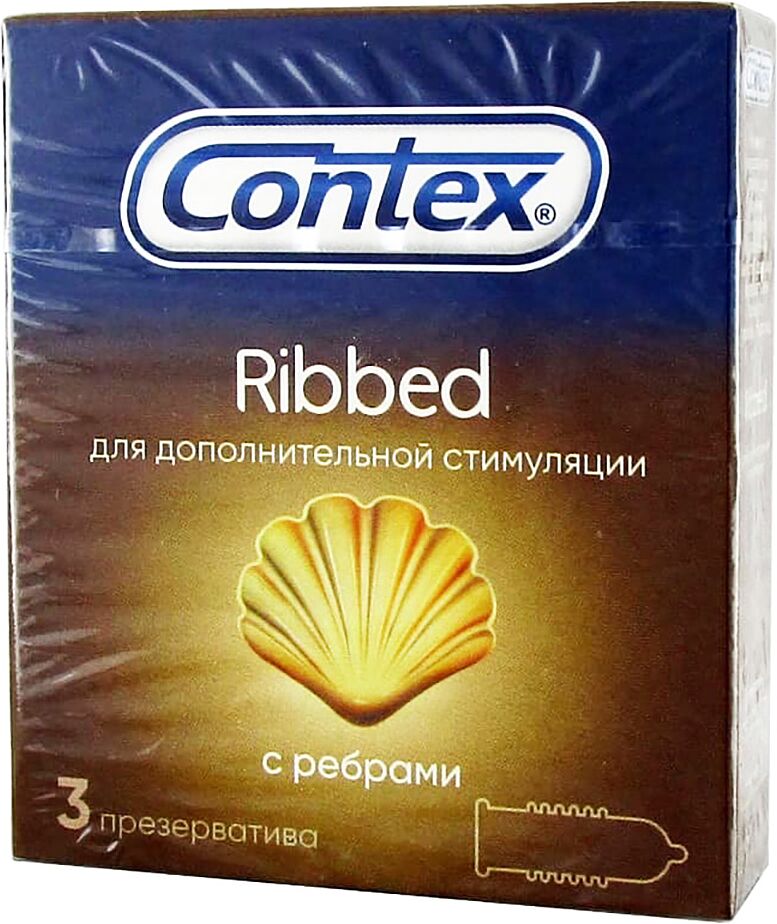 Condoms "Contex Ribbed" 3pcs