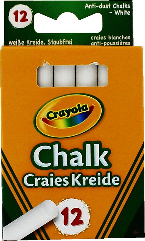 White chalks "Crayola" 12 pcs