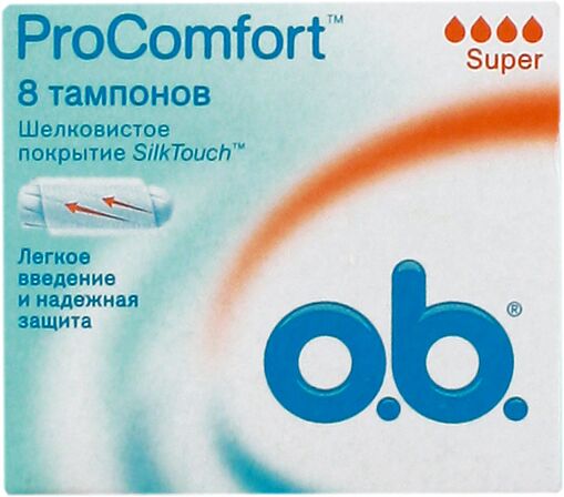 Тампоны "o.b. Pro Comfort Silk Touch Super" 8шт