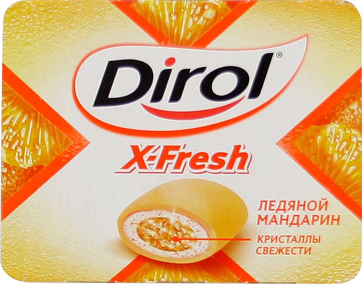 Жевательная резинка "Dirol X-Fresh" 18г Мандарин