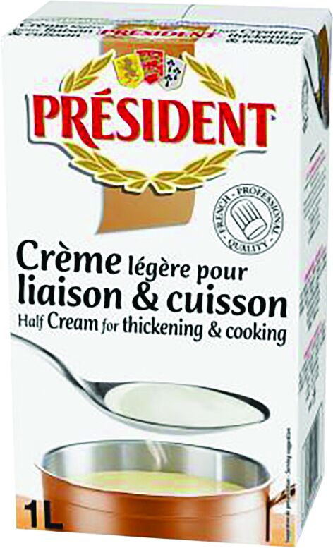 Cream "President" 1l, richness:18%