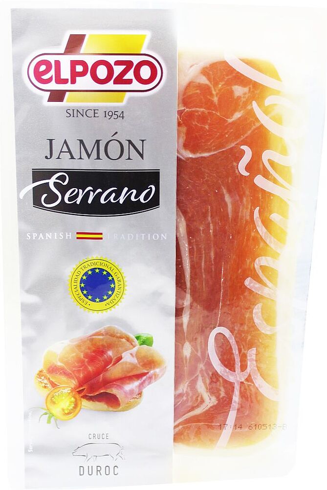 Cured sliced jamon "Elpozo Serrano" 60g