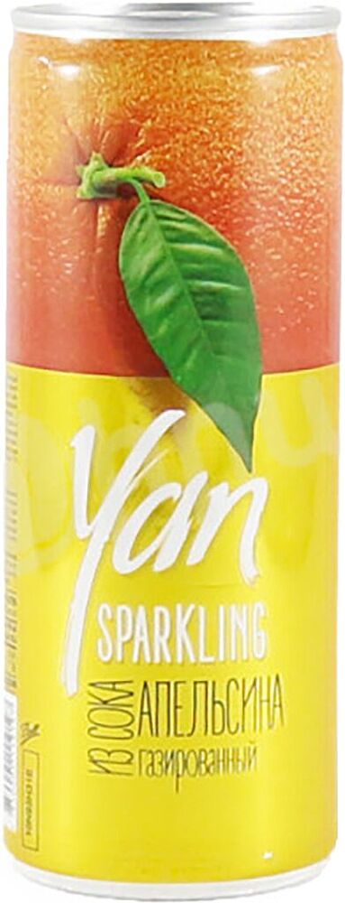 Освежающий газированный напиток "Yan" 250мл Апельсин