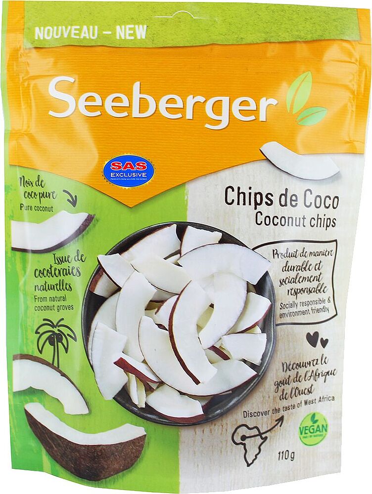 Chips "Seeberger" 110g Coconut

