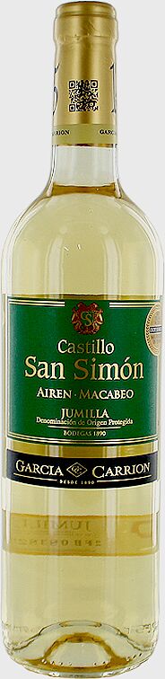 Вино белое "San Simón Castillo Jumilla Airen-Macabeo" 0.75л