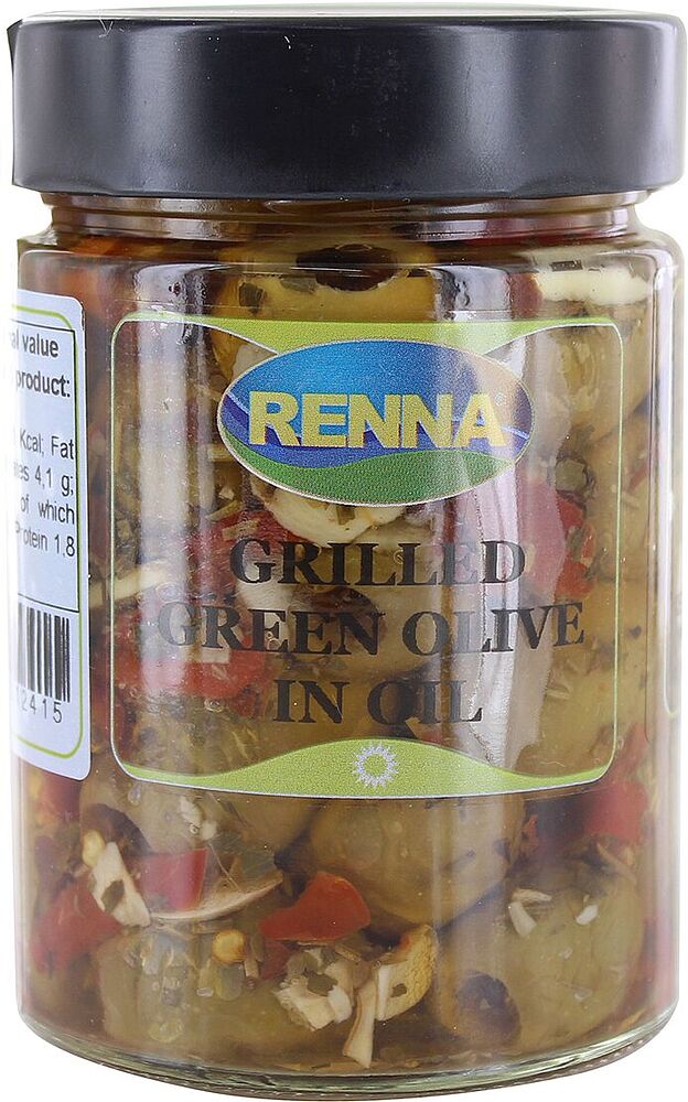Оливки зеленые без косточек "Renna" 300g