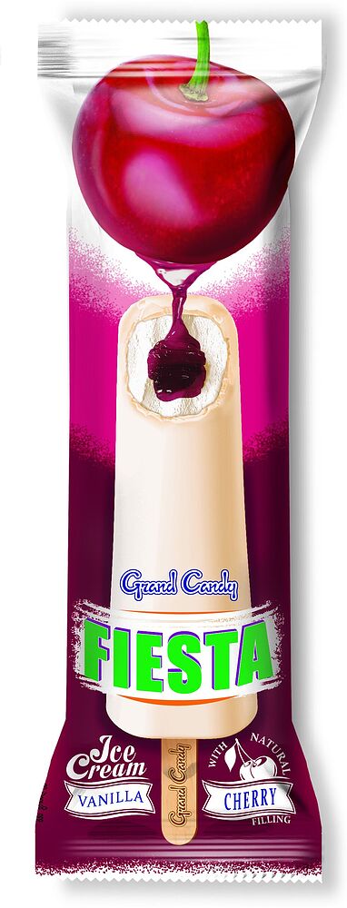 Ice cream with cherry filling "Grand Candy Fiesta" 60g
