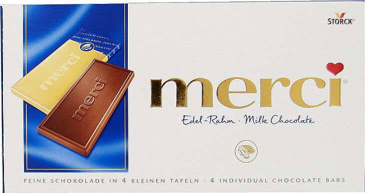 Շոկոլադե կոնֆետների հավաքածու «Merci» 100գ