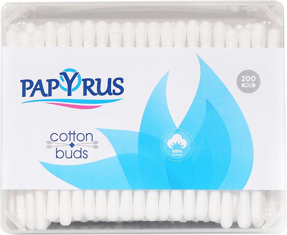 Cotton buds "Papyrus" 200 pcs
