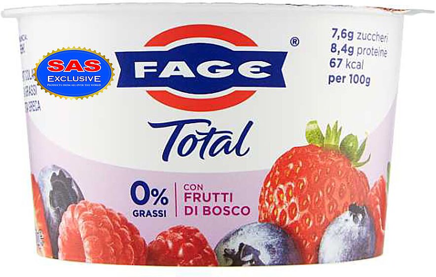 Yoghurt with berries "Fage Total" 150g, richness: 0%
