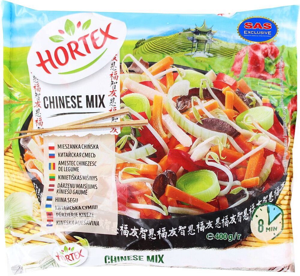 Բանջարեղենային խառնուրդ սառեցված «Hortex Chinese» 400գ
