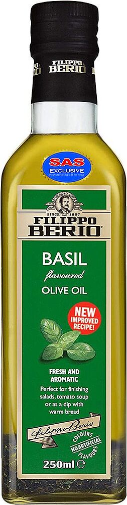 Olive oil with basil flavor "Filippo Berio Extra Virgin Basil" 250ml
