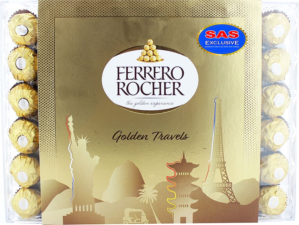 Набор шоколадных конфет "Ferrero Rocher The Golden Experience" 600г
