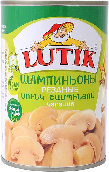Marinated champignons sliced "Lutik" 400g
