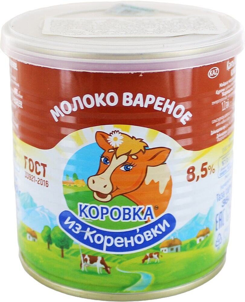 Խտացրած կաթ եփած շաքարով «Коровка из Кореновки» 360գ, յուղայնությունը` 8.5%
 