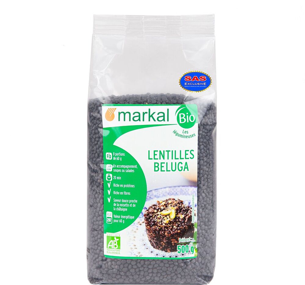 Black lentils "Markal Bio" 500g

