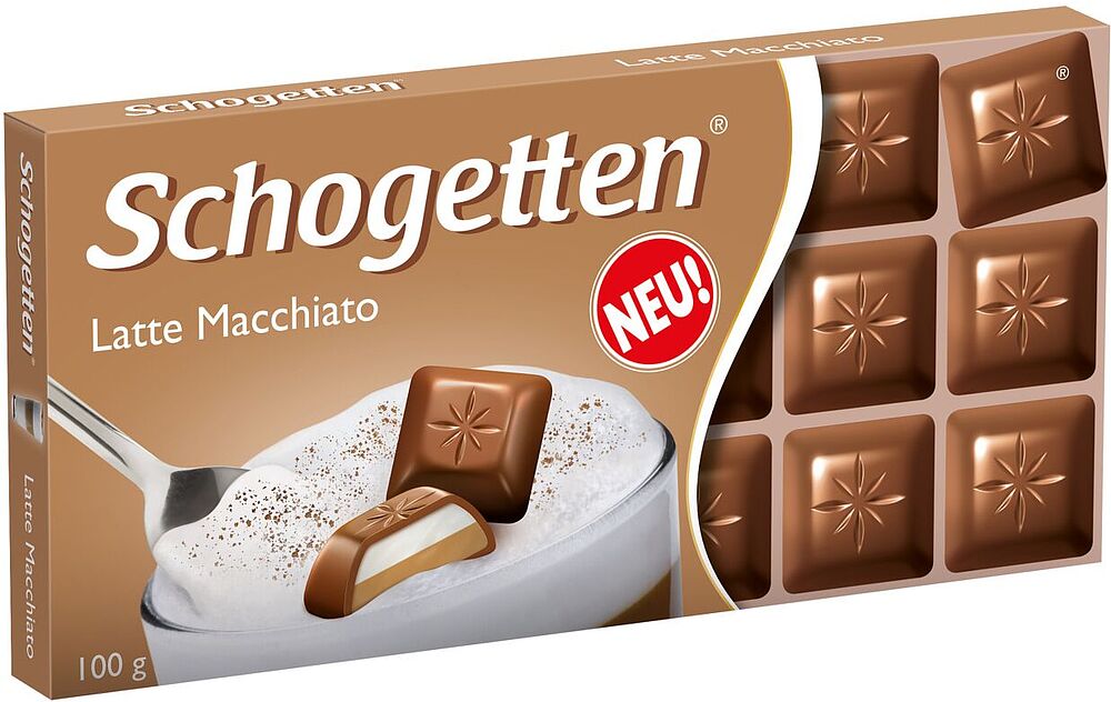 Chocolate bar with milk & coffee filling "Schogetten Latte Macchiato" 100g