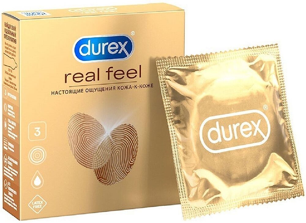 Condoms "Durex Real Feel" 3pcs
